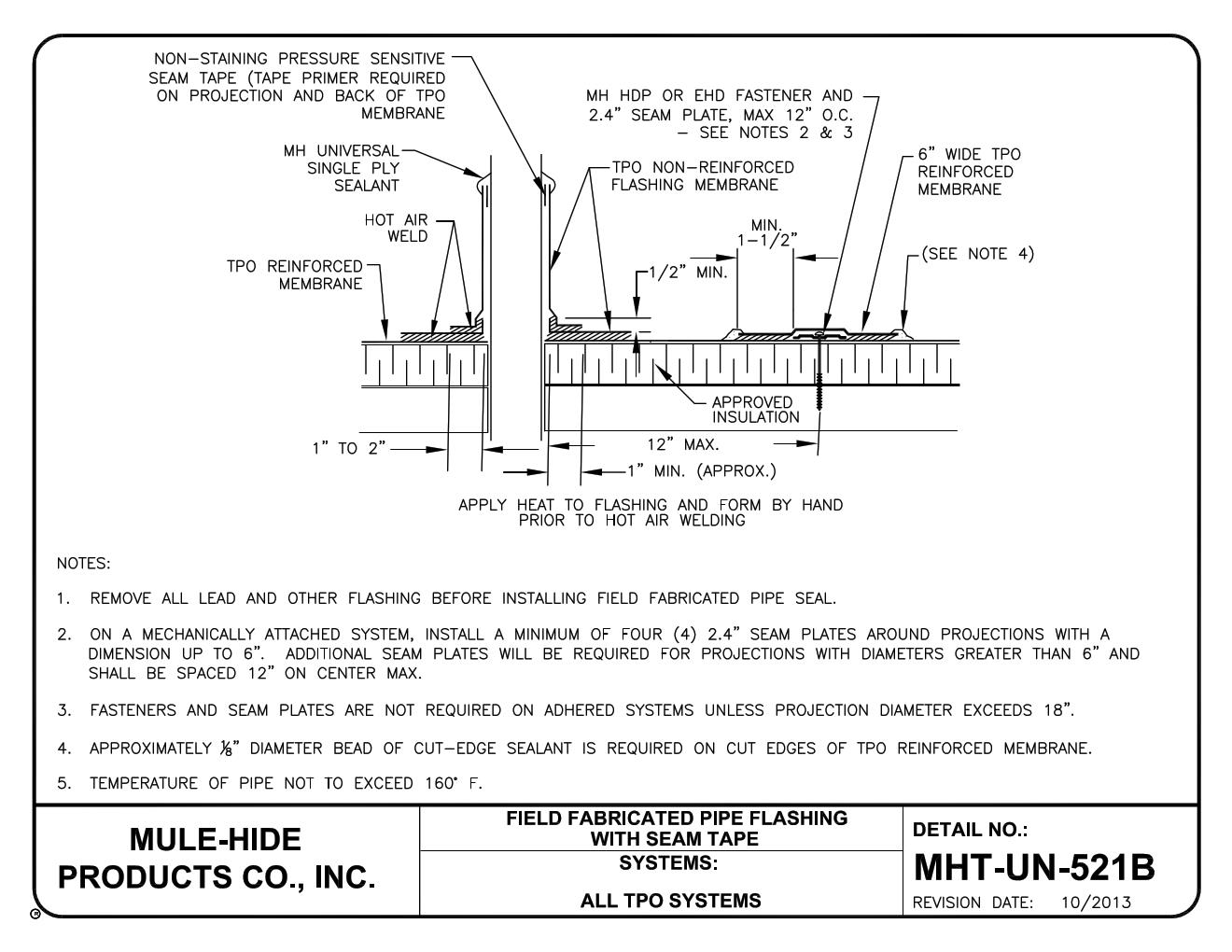 TPO 60 Mil Non-Reinforced Flashing