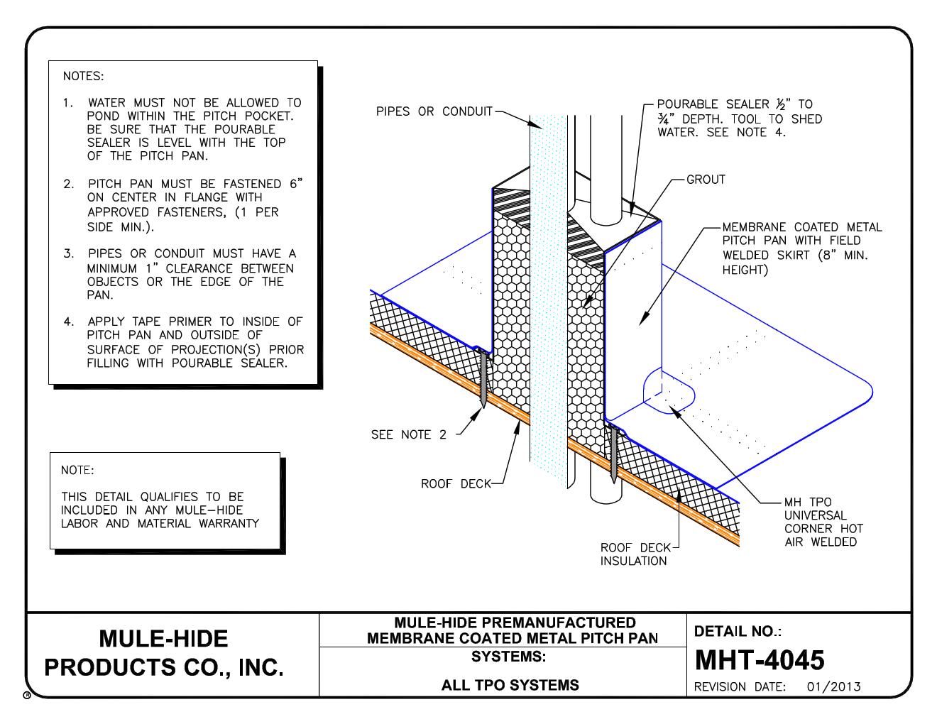 TPO 60 Mil NonReinforced Flashing